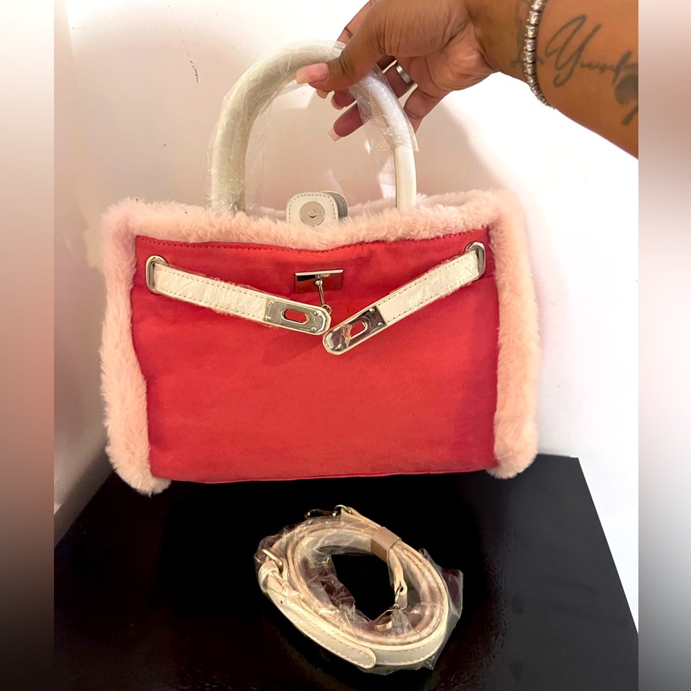 Pink Sherpa Purse